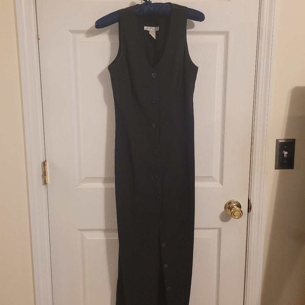 Rampage Black Button Breasted Vest Maxi Dress size 5